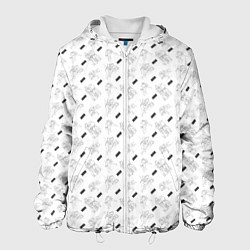 Куртка с капюшоном мужская JUDO, цвет: 3D-белый