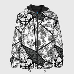Куртка с капюшоном мужская Цветочный Кинцуги Kintsugi, цвет: 3D-черный