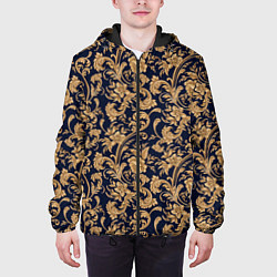 Куртка с капюшоном мужская Versace классические узоры, цвет: 3D-черный — фото 2