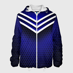 Куртка с капюшоном мужская Sport blue style, цвет: 3D-белый