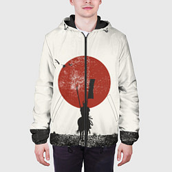 Куртка с капюшоном мужская Самурай на коне, цвет: 3D-черный — фото 2