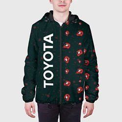 Куртка с капюшоном мужская Toyota - Pro Racing Pattern, цвет: 3D-черный — фото 2