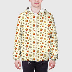 Куртка с капюшоном мужская Яблоки и мёд, цвет: 3D-белый — фото 2