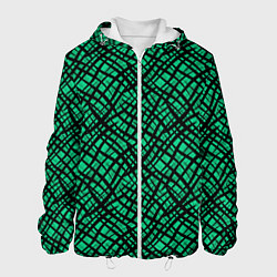 Мужская куртка Абстрактный зелено-черный узор