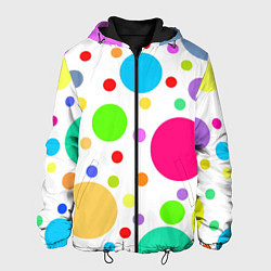 Куртка с капюшоном мужская Polka dot, цвет: 3D-черный