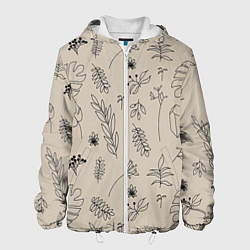 Мужская куртка Цветы и листья