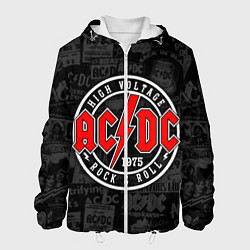 Куртка с капюшоном мужская AC DC HIGH VOLTAGE, цвет: 3D-белый