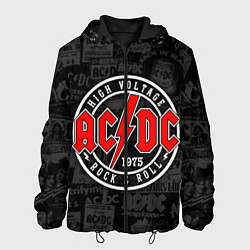 Куртка с капюшоном мужская AC DC HIGH VOLTAGE, цвет: 3D-черный