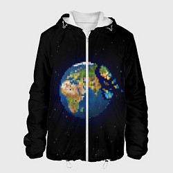 Куртка с капюшоном мужская Разрушение земли!, цвет: 3D-белый