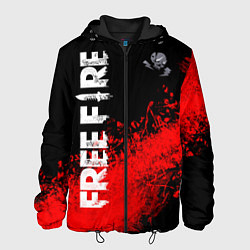 Куртка с капюшоном мужская FREE FIRE Фри Фаер, цвет: 3D-черный