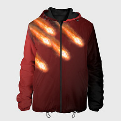 Куртка с капюшоном мужская Падение комет, цвет: 3D-черный