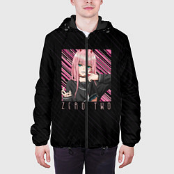 Куртка с капюшоном мужская Zero Two в квадрате, цвет: 3D-черный — фото 2