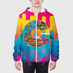 Куртка с капюшоном мужская Путешествие Colorful, цвет: 3D-белый — фото 2