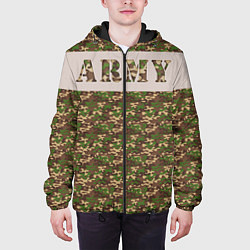 Куртка с капюшоном мужская Армия, цвет: 3D-черный — фото 2