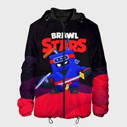 Куртка с капюшоном мужская Ниндзя ЭШ Ash Brawl Stars, цвет: 3D-черный