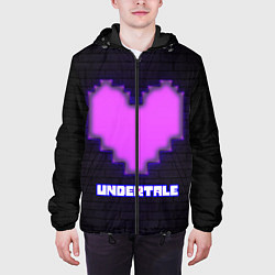 Куртка с капюшоном мужская UNDERTALE PURPLE HEART, цвет: 3D-черный — фото 2