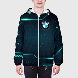 Куртка с капюшоном мужская BMW БМВ, цвет: 3D-белый — фото 2