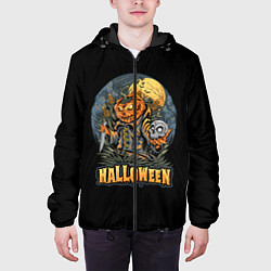 Куртка с капюшоном мужская HALLOWEEN, цвет: 3D-черный — фото 2