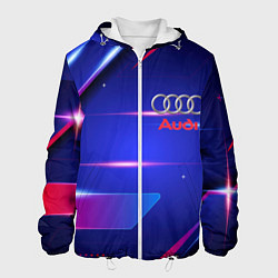Куртка с капюшоном мужская Ауди Audi синива, цвет: 3D-белый