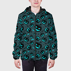 Куртка с капюшоном мужская Светильник Джека, цвет: 3D-черный — фото 2