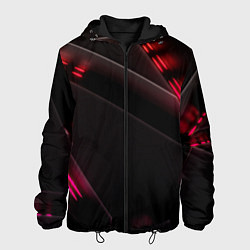 Куртка с капюшоном мужская Ночные огни, цвет: 3D-черный