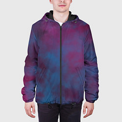 Куртка с капюшоном мужская Космическое свечение, цвет: 3D-черный — фото 2