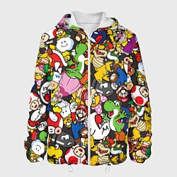 Куртка с капюшоном мужская Mario ALLSTARS, цвет: 3D-белый