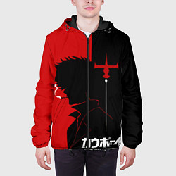 Куртка с капюшоном мужская Ковбой Бибоп с сигаретой, цвет: 3D-черный — фото 2