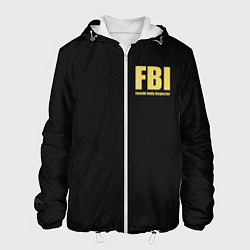 Куртка с капюшоном мужская FBI Female Body Inspector, цвет: 3D-белый