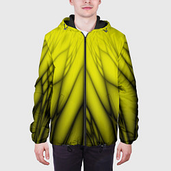 Куртка с капюшоном мужская Абстракция 535, цвет: 3D-черный — фото 2