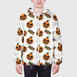 Куртка с капюшоном мужская Patern Halloween 26, цвет: 3D-белый — фото 2