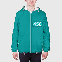 Куртка с капюшоном мужская Игра в кальмара 456, цвет: 3D-белый — фото 2