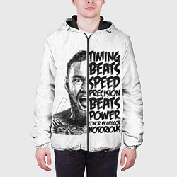 Куртка с капюшоном мужская Timing beats speed precision beats power, цвет: 3D-черный — фото 2