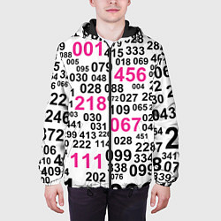 Куртка с капюшоном мужская Игра в кальмара: номера игроков, цвет: 3D-черный — фото 2
