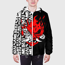 Куртка с капюшоном мужская CYBERPUNK 2077: SAMURAI, цвет: 3D-белый — фото 2