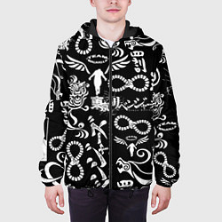 Куртка с капюшоном мужская ТОКИЙСКИЕ МСТИТЕЛИ ЛОГОБОМБИНГ TOKYO REVENGERS LOG, цвет: 3D-черный — фото 2
