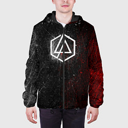 Куртка с капюшоном мужская Linkin Park Logo Линкин Парк, цвет: 3D-черный — фото 2