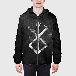 Куртка с капюшоном мужская BERSERK LOGO GRUNGE, цвет: 3D-черный — фото 2