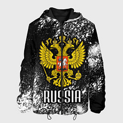 Куртка с капюшоном мужская Russia, цвет: 3D-черный