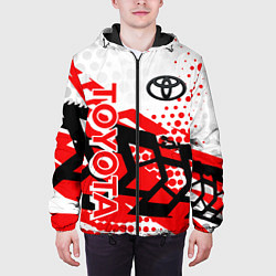 Куртка с капюшоном мужская Toyota Тойота, цвет: 3D-черный — фото 2