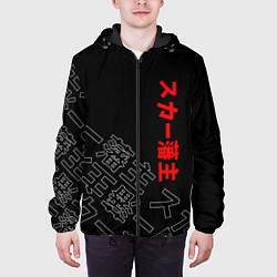 Куртка с капюшоном мужская SCARLXRD JAPAN STYLE ИЕРОГЛИФЫ, цвет: 3D-черный — фото 2