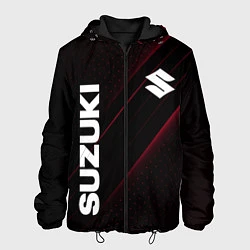 Куртка с капюшоном мужская SUZUKI, sport, цвет: 3D-черный