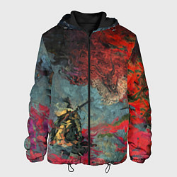 Куртка с капюшоном мужская Sekiro Самурай против дракона, цвет: 3D-черный