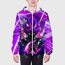 Куртка с капюшоном мужская Гоку Блек Anime Dragon Ball Super Saiyan, цвет: 3D-белый — фото 2