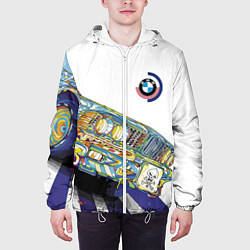 Куртка с капюшоном мужская Бэха в стиле поп-арт, цвет: 3D-белый — фото 2