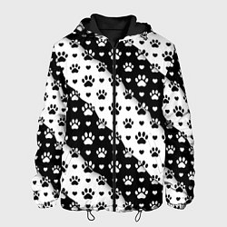 Куртка с капюшоном мужская Следы от Лап, цвет: 3D-черный