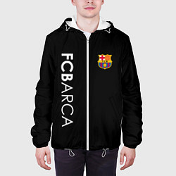 Куртка с капюшоном мужская FC BARCA BLACK STYLE, цвет: 3D-белый — фото 2