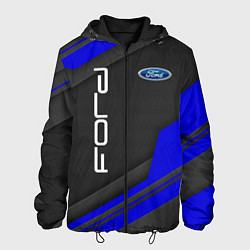 Куртка с капюшоном мужская Ford Форд авто, цвет: 3D-черный