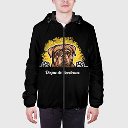 Куртка с капюшоном мужская Бордоский Дог Dogue de bordeaux, цвет: 3D-черный — фото 2