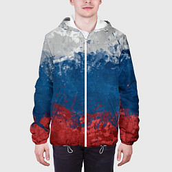 Куртка с капюшоном мужская Россия Абстракция Russia Abstraction, цвет: 3D-белый — фото 2
